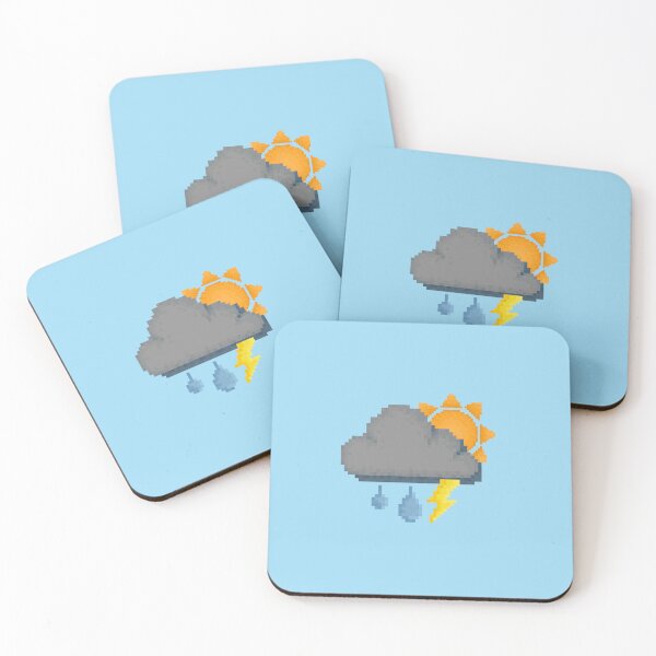 Item preview, Retro Grumpy Sunny Rain Storm Pixel Design designed and sold by 8BitTrip.