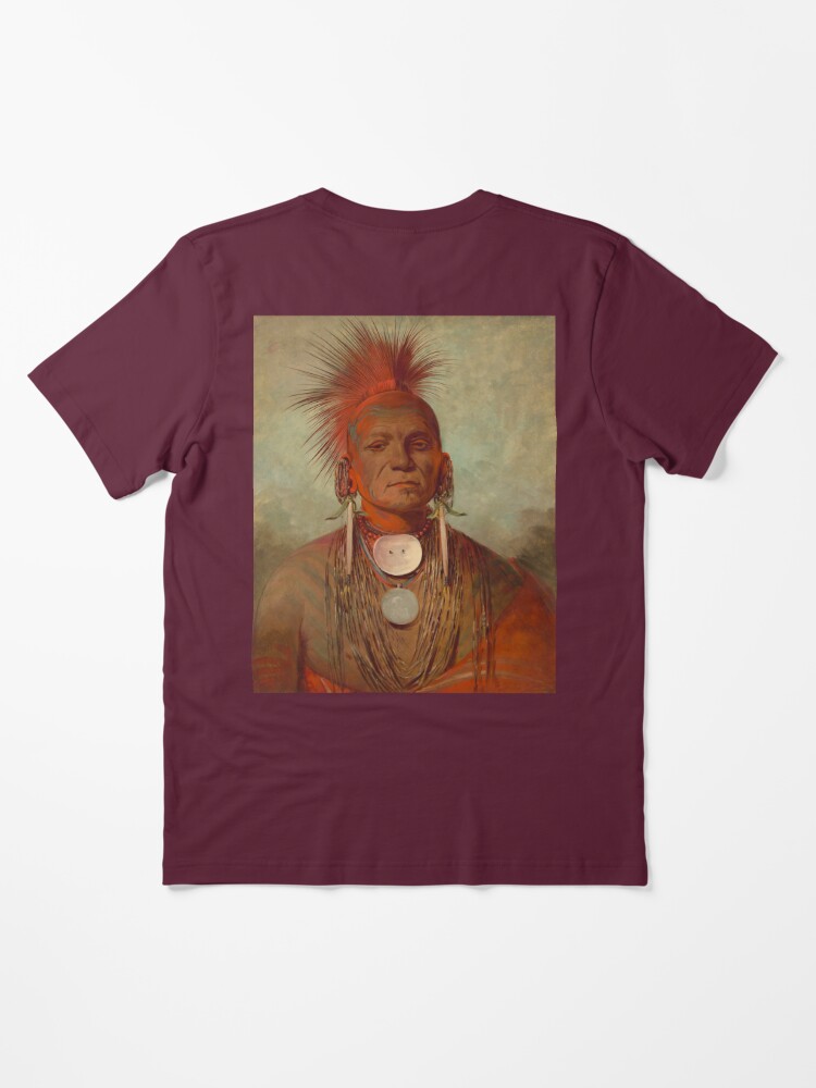 Native American Iowa Warrior George Catlin Art T-Shirt