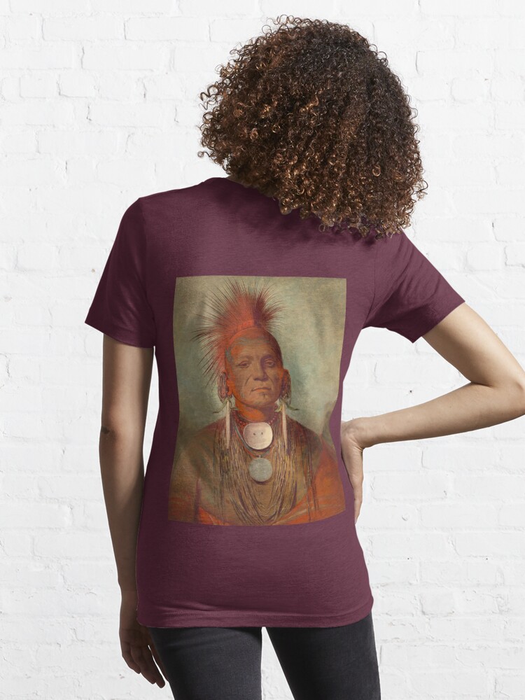 Native American Iowa Warrior George Catlin Art T-Shirt