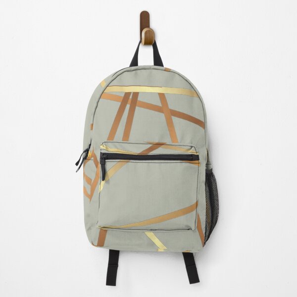 Item preview, greyish gold geometric line abstract aesthetic pattern designed and sold by YusraAiman.