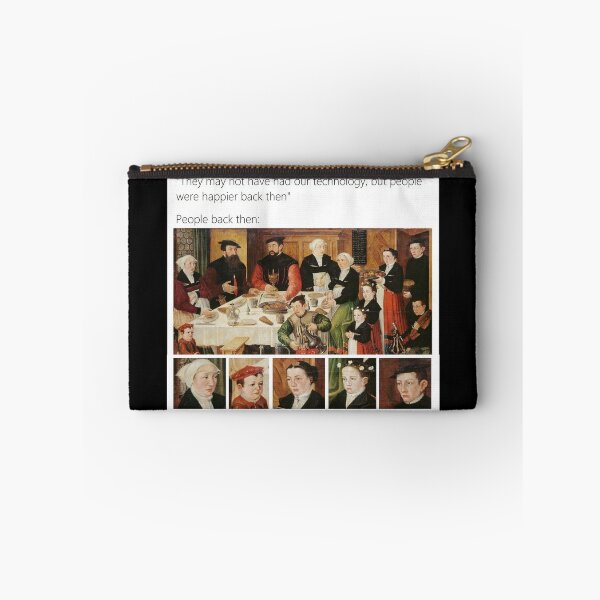 Item preview, They may not have had our technology but people were happier back then - Thanksgiving, Christmas And Birthday Party Gift Ideas for Classic Memes Lovers and Fans designed and sold by Memeing Everything.
