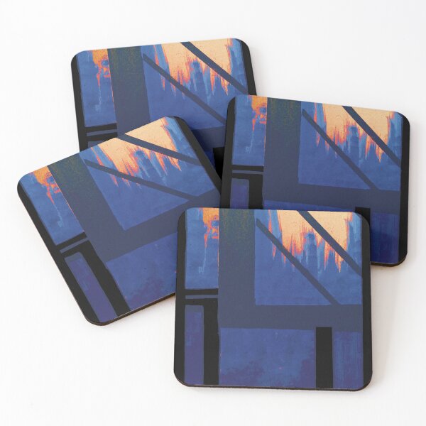 Item preview, Blue Cityscape evening designed and sold by BlackArtichoke.