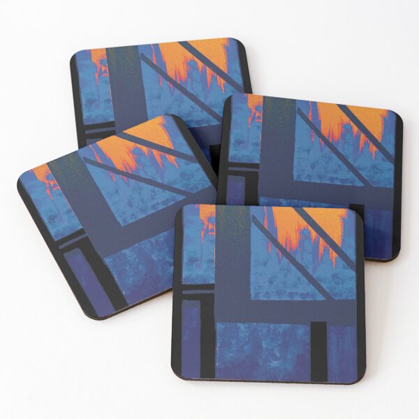 Item preview, Blue Cityscape late evening  designed and sold by BlackArtichoke.