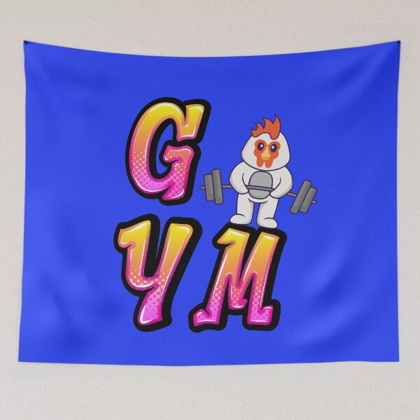 Item preview, Rooster lifting weights - gym designed and sold by OMdesign10.