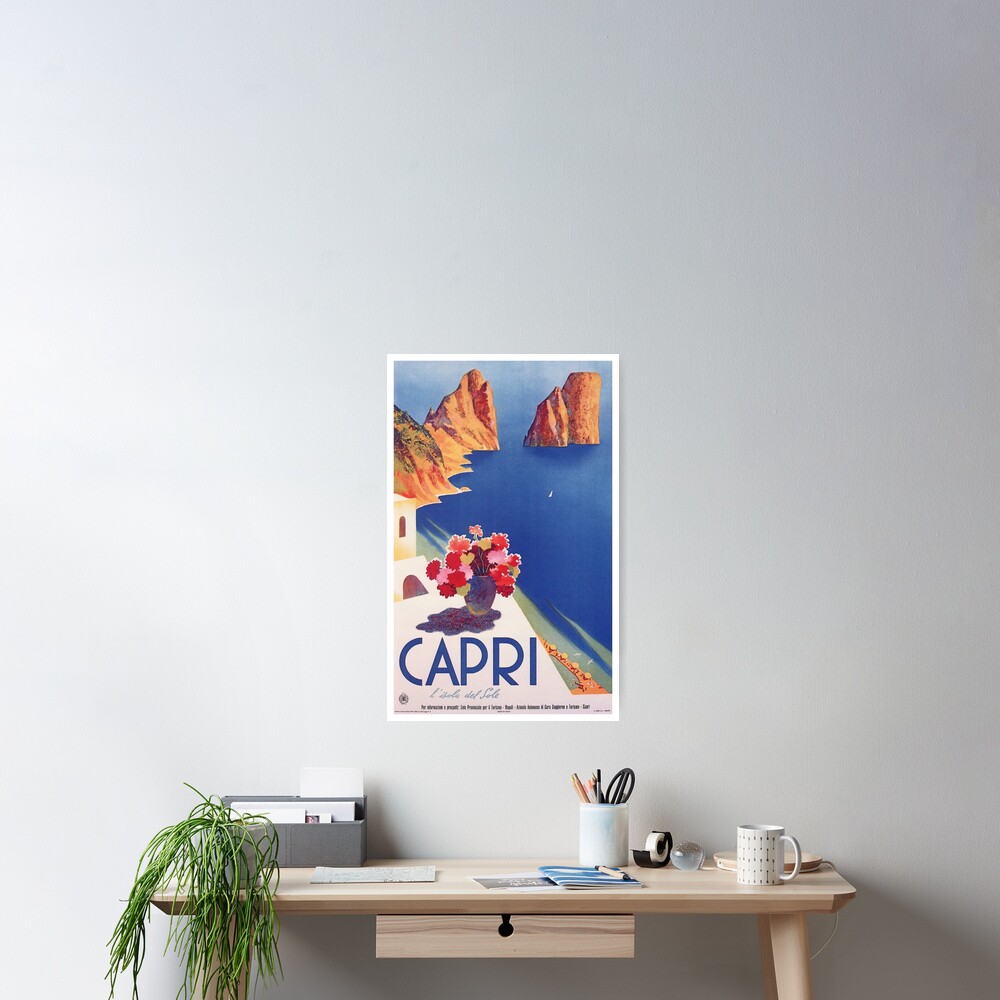 Vintage Capri Italy Travel Poster Poster