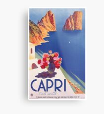 Lienzo metálico Cartel de viaje Vintage Capri Italia