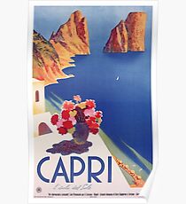Póster Cartel de viaje Vintage Capri Italia