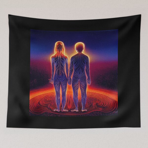 Item preview, Mujer y hombre en tierra desconocida designed and sold by KasparBakken.