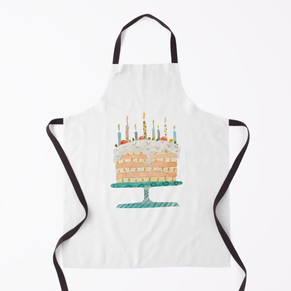 Artikelvorschau, Cake sweet food candle happy birthday watercolor  entworfen und verkauft von Yana Mustafina | Boho Soulful Designs.