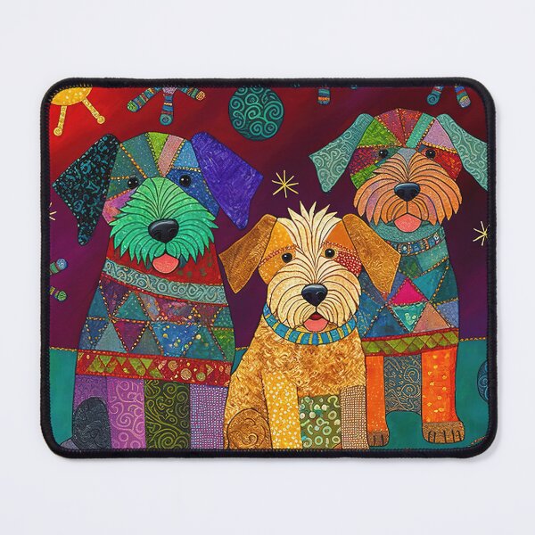 Vista previa del artículo con la obra «Perros alegres, amigables y coloridos», diseñado y vendido por Juliascutecornr.