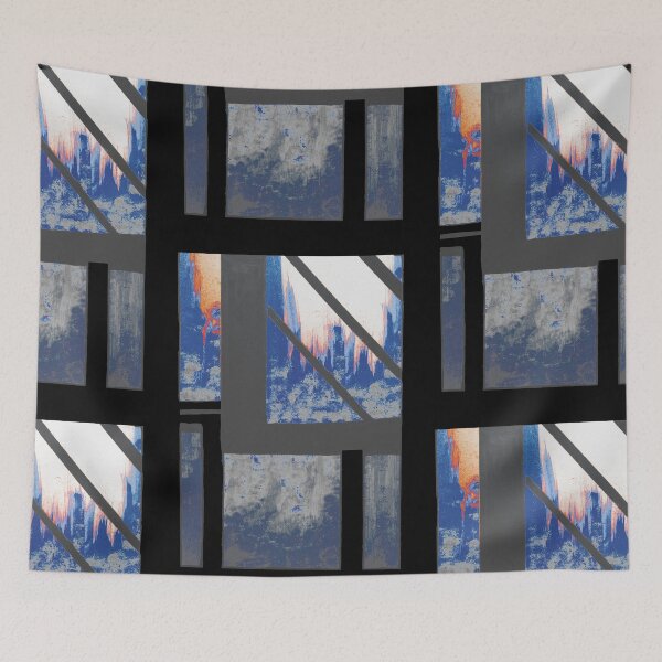 Item preview, Blue Cityscape early morning designed and sold by BlackArtichoke.