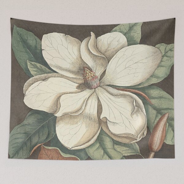 Item preview, Vintage white magnolia, vintage botanical big flower.  designed and sold by LeAllureVintage.