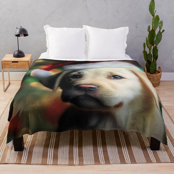 Item preview, Cute labrador puppy in a christmas hat designed and sold by designmetaspace.