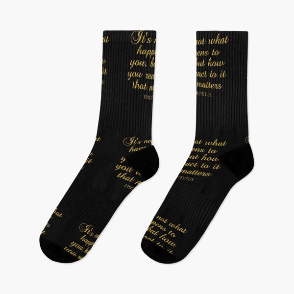 Item preview, It's Not What Happens To You But How You React To It That Matters - Epictetus - Philosophy designed and sold by PhiloJourney.