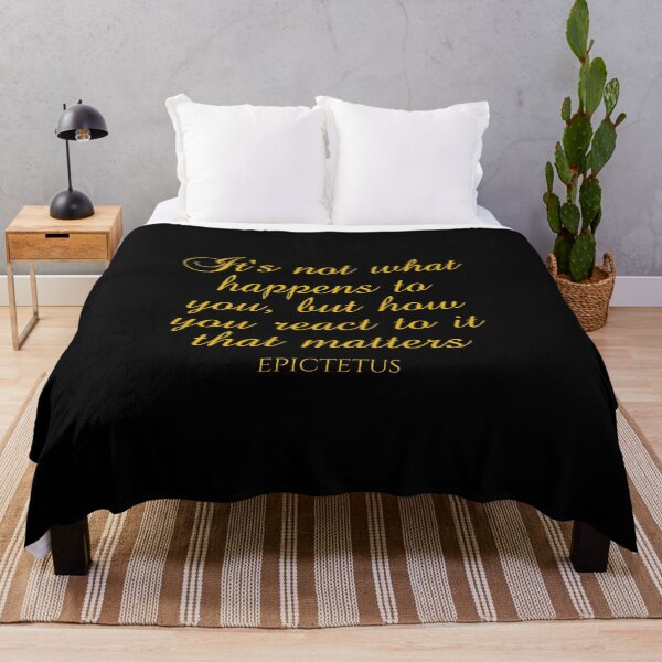 Item preview, It's Not What Happens To You But How You React To It That Matters - Epictetus - Philosophy designed and sold by PhiloJourney.