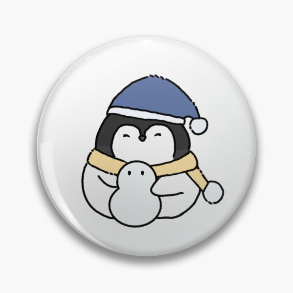 Item preview, Kawaii penguin building snowman cute winter christmas  designed and sold by Loveartse.
