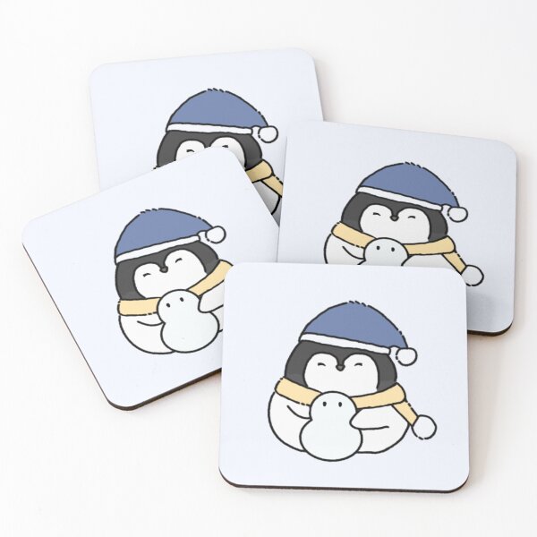 Item preview, Kawaii penguin building snowman cute winter christmas  designed and sold by Loveartse.