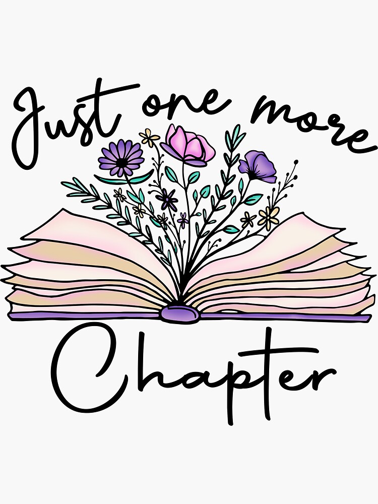 One More Chapter Book Sticker Plants and Books Bookish Stickers
