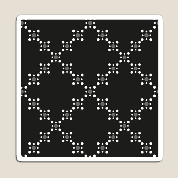Item preview, Abstract geometric pattern of white and gray polka dots on a dark background designed and sold by Martapp.