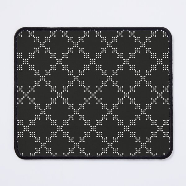 Item preview, Abstract geometric pattern of white and gray polka dots on a dark background designed and sold by Martapp.