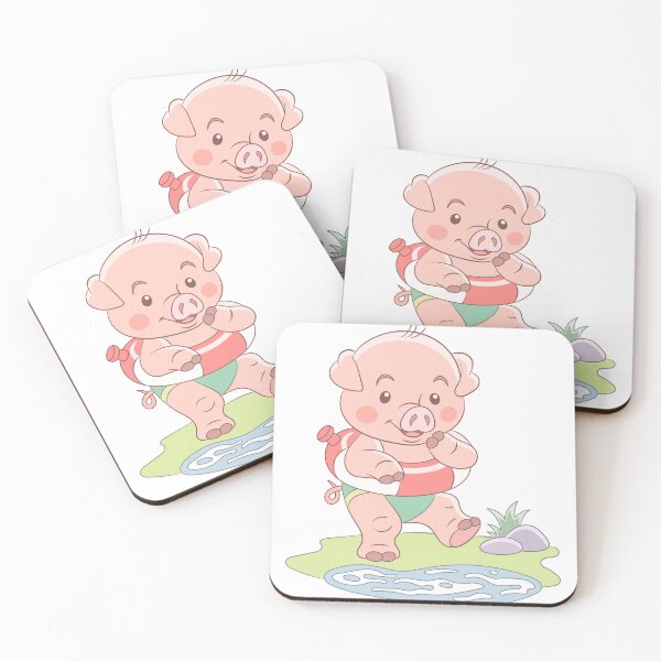 Item preview, Cute Pig Lifebuoy  designed and sold by Pixelish.
