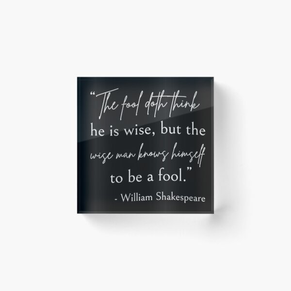 Item preview, The fool doth thingh designed and sold by Ideassbold.