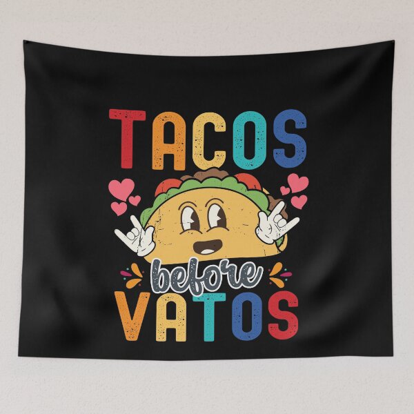 Item preview, Tacos Before Vatos Funny Anti Valentines Mexican Humor (Valentine Gift For Tacos Lover) designed and sold by i-longmanshop.
