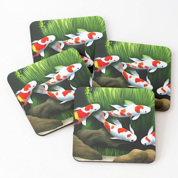 Item preview, Koi fish aquarium, Kohaku koi fish, Japanese koi fish art designed and sold by Chardo55.