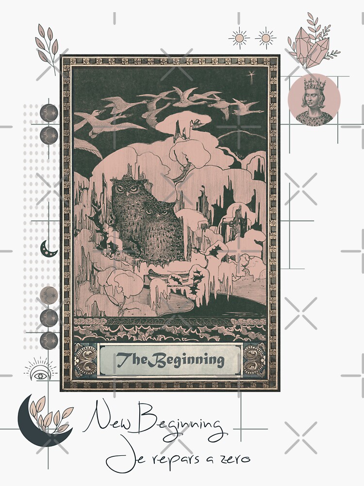"Tarot Card New Beginning" Sticker for Sale by thornofroses Redbubble