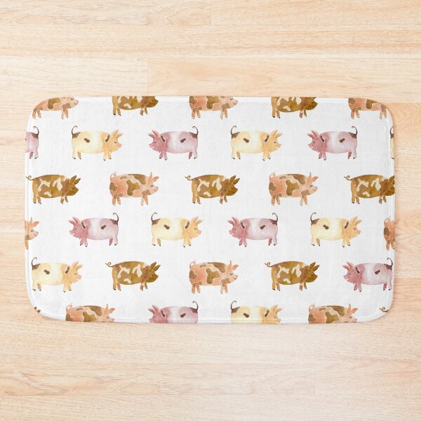 Item preview, Watecolor Pig Art Pattern designed and sold by SurfPixieArt.