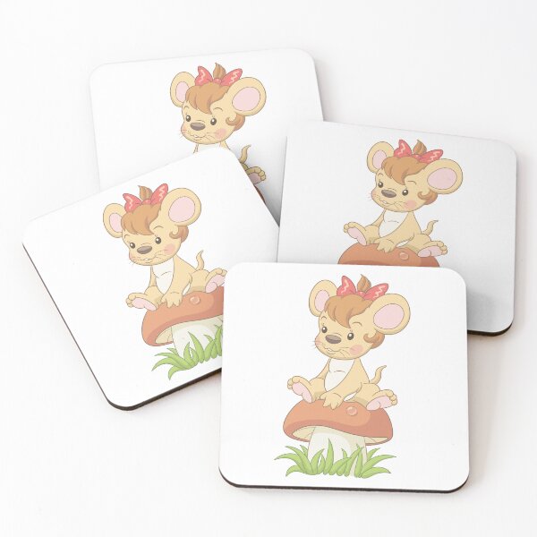 Item preview, Cute Mouse Sitting on Mushroom designed and sold by Pixelish.