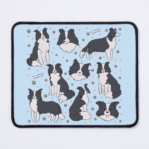Item preview, 9 cute border collie dog stickers pack - border collie illustration pattern  designed and sold by Yarafantasyart.