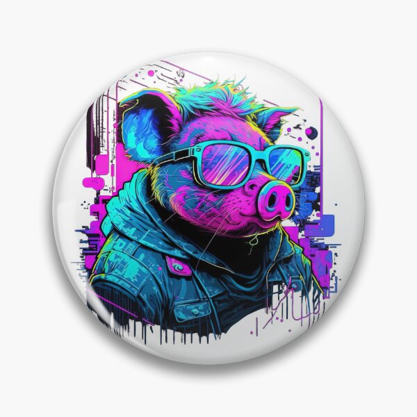 Item preview, Retrowave Pig designed and sold by Valentin Mladin.