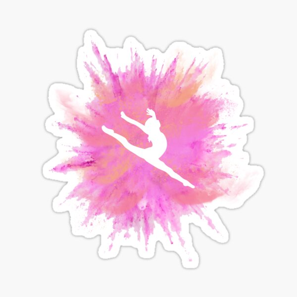 Artikel-Vorschau von Rosa Explosion Gymnastik Silhouette, designt und verkauft von Flexiblepeople.