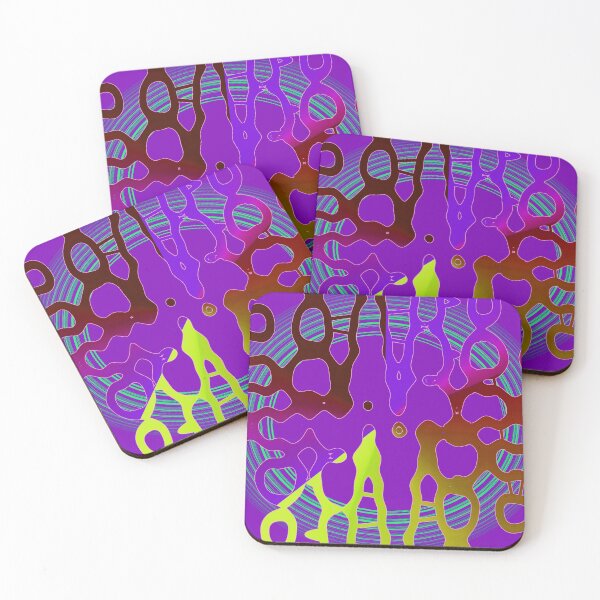 Item preview, Yellow bronze and purple asymmetrical geometrical shapes by Code03. designed and sold by Code03.