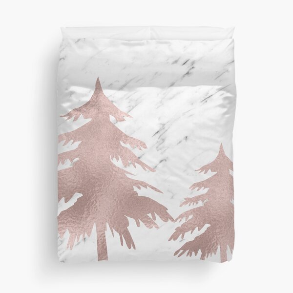 Item preview, Rose gold marble Christmas trees  designed and sold by peggieprints.