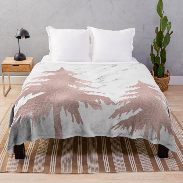 Item preview, Rose gold marble Christmas trees  designed and sold by peggieprints.