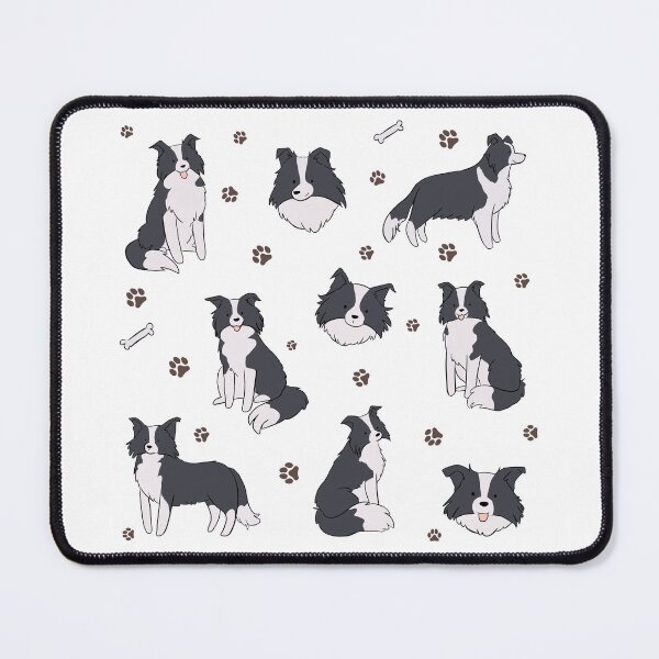 Item preview, 9 cute border collie dog stickers pack - border collie illustration pattern - gift for border collie owner designed and sold by Yarafantasyart.