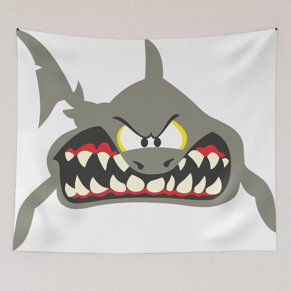 Item preview, shark, fish, animal, sea, angry shark designed and sold by gandra.