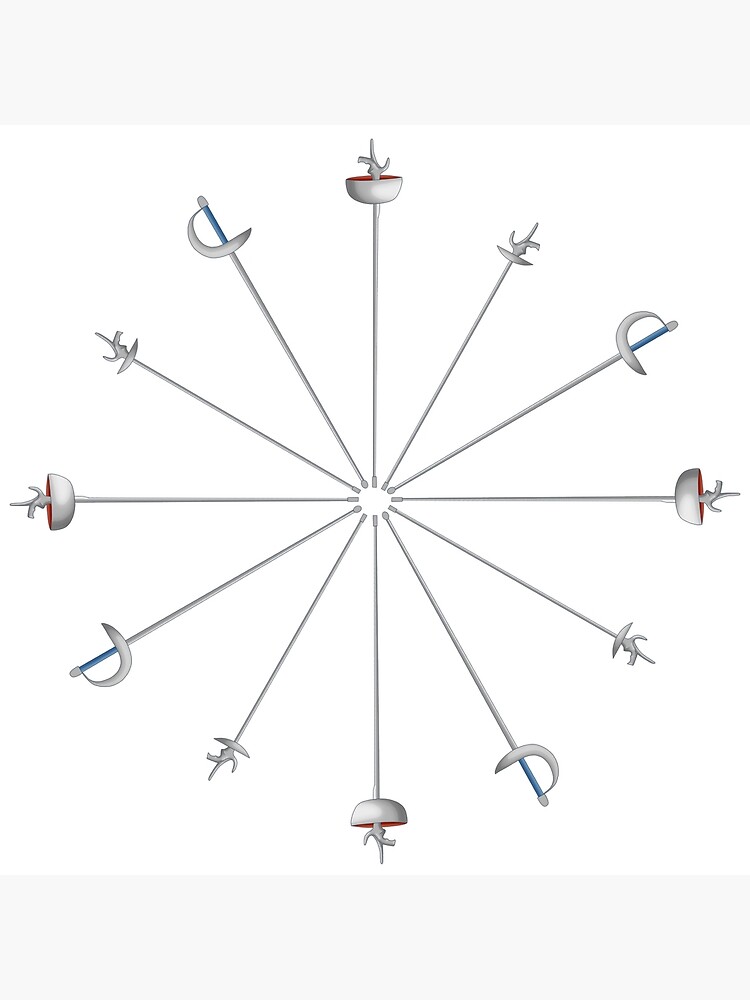 "Fencing Weapons (radial)" Poster for Sale by lqmaple Redbubble