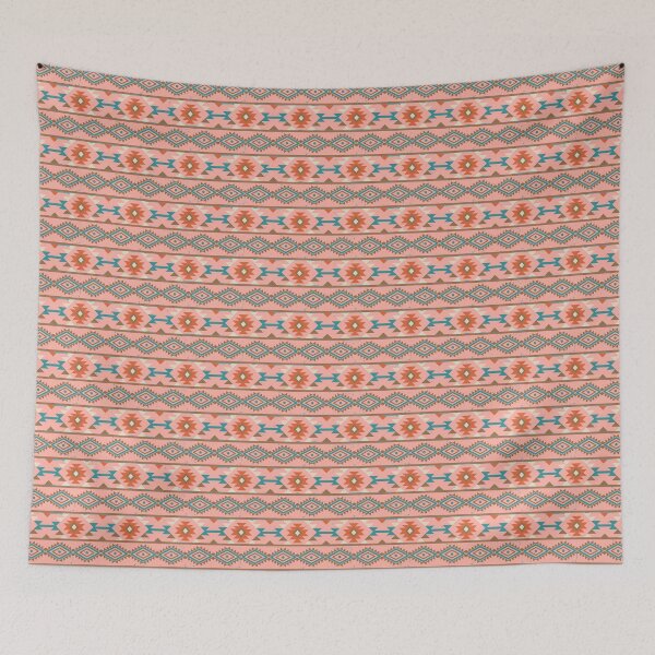 Item preview, Mexican Peach Tribal Ethnic Seamless Pattern designed and sold by GeeHanz.