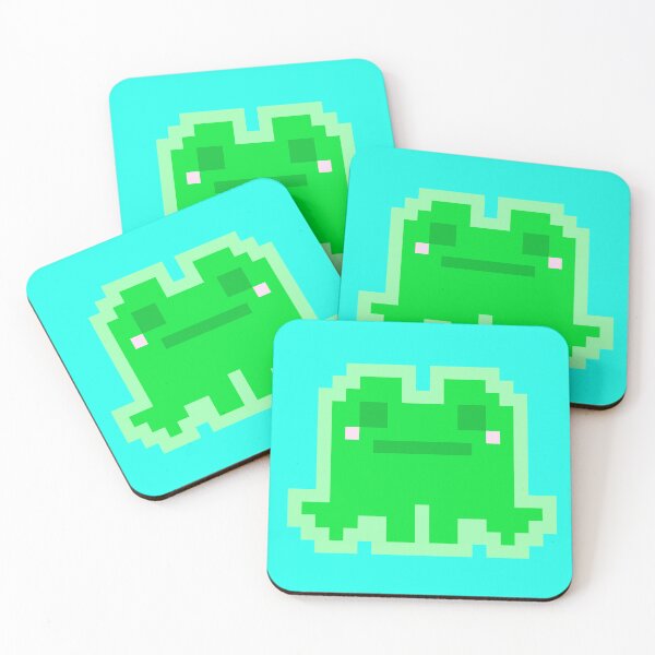Item preview, Tiny Green Pensive Pixel Frog designed and sold by rin3d .