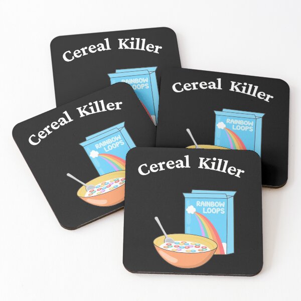 Item preview, Cereal Killer design with a bowl and box with fruit unicorn colorful loops  designed and sold by BumbleVee ☀️.