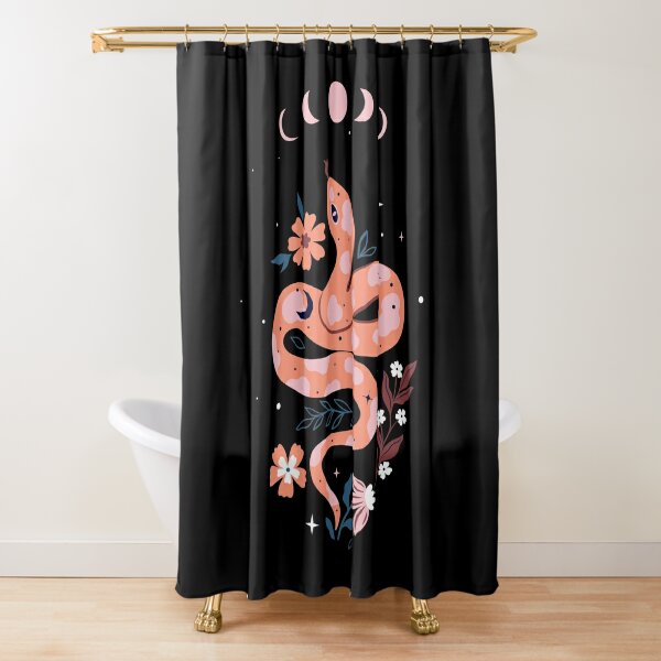 Floral Snake Shower Curtain