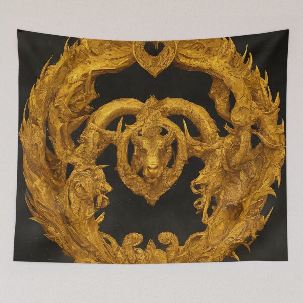 Item preview, Aries zodiac sign, illustrative art, concept art, contest winner designed and sold by LoveZodiac.