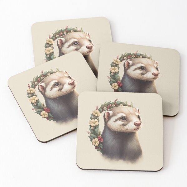 Item preview, Festive Ferret Winter Holidays / Christmas designed and sold by Ealaionta Design.