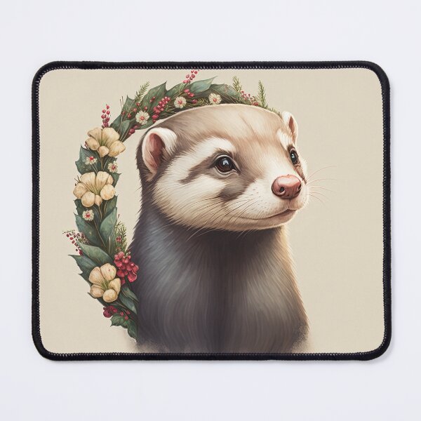 Item preview, Festive Ferret Winter Holidays / Christmas designed and sold by Ealaionta Design.