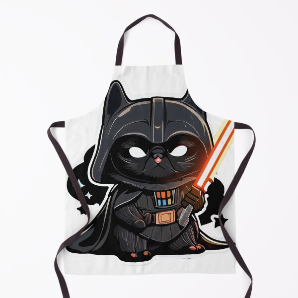 Item preview, Black cat cute costume illustration with light saber designed and sold by vanessavolk.