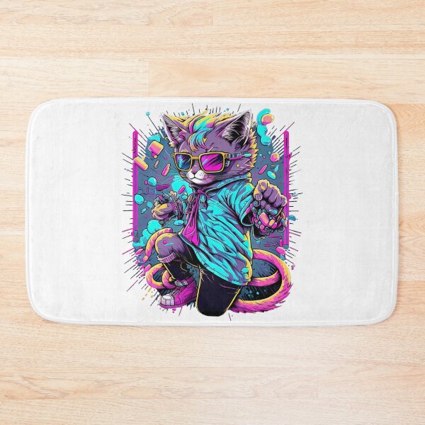 Item preview, Retrowave Cat designed and sold by Valentin Mladin.