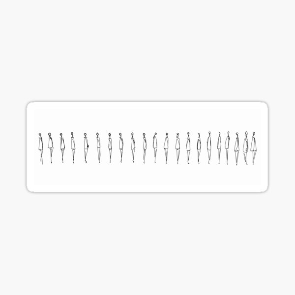 "People Silhouettes 5 - Minimalist People Drawing" Sticker for Sale by
